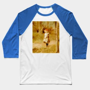 Lonely and lost girl in the forest Baseball T-Shirt